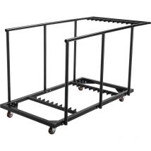 Wagen für Klapptische Weiß