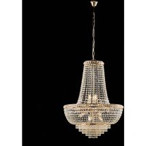 Wagner - Lustre en fer et laiton doré avec strass 11 lumières 142 - d.62 - BL266-11-OR