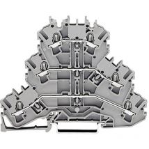 Vago-tools - wago 2002-3203 Dreistock-Durchgangsklemme 5.20 mm Zugfeder Belegung: l, l, n Grau 1 St.