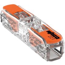 Morsetto a leva Wago per tutti i tipi di conduttori - 2 x 4 mm² in linea - 60 pezzi - 221-2411