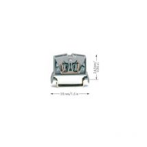 Wago - 264-736 - Terminal de paso 4C - para carril din ts 35 - Naranja