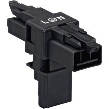 Connettore di distribuzione tipo t Spina di rete - Presa di rete, Presa di rete Tot poli: 2 + pe Nero 1 pz. - Wago
