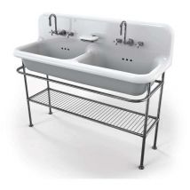 Bleu Provence - True Colors – Fuß aus verchromtem Metall für 120 cm Waschbecken – Stabilität und elegantes Finish