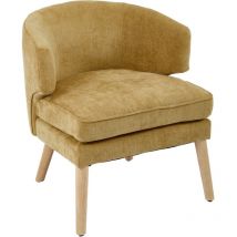 Wahson Office Chairs - Armchair Chenille Thick Padded Modern Occasional Tub Chair Comfortable Lounge Chair with Wood Legs for Bedroom Living Room,
