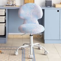 Wahson Bürostühle Aus Kunstfell, Kinder Schreibtischstuhl Für Jungen Und Mädchen, Höhenverstellbar Drehstuhl, Pilz Bürostuhl Für Kinderzimmer, Blau
