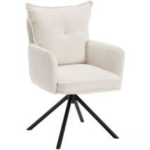 Silla de Oficina en Tela Silla de Ordenador Giratoria Ocasional Moderna Cómoda Silla de Escritorio para Casa Oficina, Blanco , Wahson