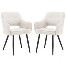 Wahson Office Chairs - Juego de 2 Sillas de Comedor en Tela de Chenilla Sillones de Esquina de Ocio con Respaldo Hueco para Cocina Sala de Estar,