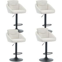 Wahson Office Chairs - Juego de 4 Taburetes de Bar de Lino Acolchados Suaves de Altura Regulable Taburetes Modernos para el Hogar Cocina Restaurante,