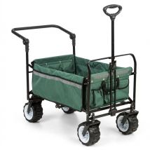 Waldbeck - Easy Rider chariot de transport jusqu'à 70kg barre télescopique pliant vert