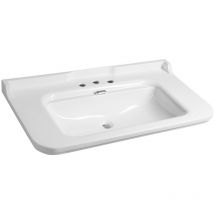 WALDORF Lave-vaisselle en céramique 100x55cm, 3 trous, blanc