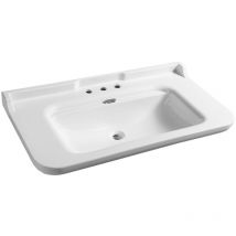 Kerasan - waldorf Lave-vaisselle en céramique 120x55cm, 3 trous, blanc