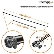 Walimex 16336 - Teleskop-gardinenstange De Kulisse (120 - 307 Cm), Schwarz