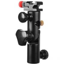 17040 - Supporto per flash e ombrello in metallo, nero - Walimex