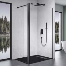 Walk-in Duschwand Für Dusche Duschabtrennung 80x200cm 10mm Klarglas Mit 30cm Nebenteil Esg-sicherheitsglas Mit Nanobeschichtung Rechteckiger 