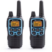 Walkies (coppia) per uso gratuito PMR446 Xt60 Portata 10km Display illuminato e batteria con ricarica rapida Midlan C1179