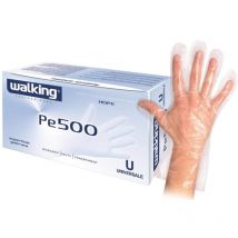 Guanti Polietilene Unisex Adulto, Trasparente, Taglia unica Confezione da 500 - Walking