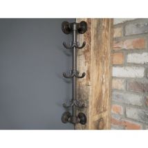Uniquehomefurniture - Wall Coat Hook Vintage Industrial Corner Clothe Rack Metal Rustic Hallway Hanger