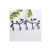 Briday - Wall Hook with 5 Pegs Attractive Indoor Iron Hooks for Household Items Bags Clothes Keys
