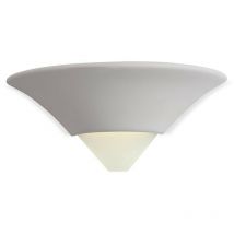 Firstlight Products - Firstlight Ceramic - 1 Light Indoor Wall Uplighter - 100W Unglazed, Acid White Glass, E27