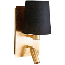 Lampenwelt - led Wall Light 'Aiden' made of Textile for Living Room & Dining Room