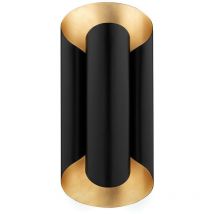 Banks 2 Light Wall Sconce Gold, Black