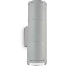 Ideal Lux Gun - 2 Light Outdoor Wall Light Grey IP44