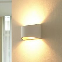 Lindby - Wall Lightdimmable 'Heiko' made of Plaster/Clay for Living Room & Dining Room