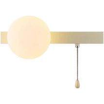Treetalk - Wall Mount Lamp Globe Glass Wall Sconce Lighting with Pull Chain Switch Wall Lights Long Rectangle Metal Base Picture Light