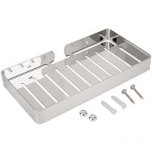 Minkurow - Seifenhalter zur Wandmontage aus Edelstahl, Abtropfgestell für Badezimmer und Küche (Silber)