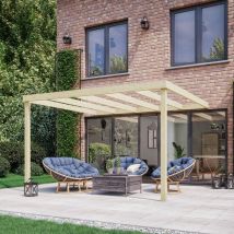 Rutland County Garden Furniture Ltd - Wall Mounted Box Pergola - Wood - L180 x W240 x H270 cm - Light Green