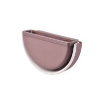 Wall-Mounted Folding Trash Can, Hanging Folded Kitchen Trash Can Small Trash Can (Brown)
