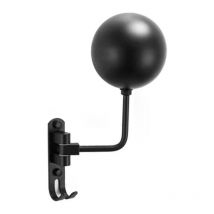Sjqka - Wall Mounted Motorcycle Helmet Holder, 1 Pack Motorcycle Helmet Wall Mount, Wall Hat Rack, 180 Degree Rotation with 2 Hooks, for Motorcycle