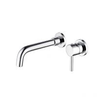 Mumu - Wall-Mounted Sink Faucet, High-Quality Brass Wall-Mounted Mixer Tap, Concealed Bathroom Faucet, 360° Rotation Cold and Hot Faucet, Chrome