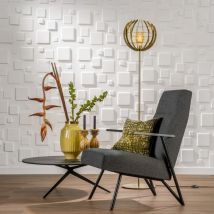24 pz Pannelli Murali 3D GA-WA09 Squares - Wallart