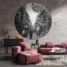 Carta da Parati Circolare Hong Kong the Old Days 190 cm - Wallart