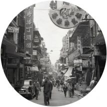 Wallart - Círculo de papel pintado Hong Kong the Old Days 190 cm