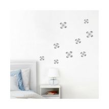 Wallflower Set 9 Fiori Decorazione da Parete Nickel