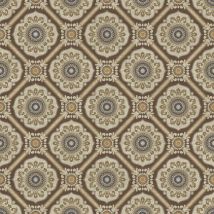 Wallquest - Caspia Retro Floral Brown Wallpaper Flowers Stylish Acrylic Coated
