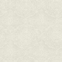 Wallquest - Modern Damask Light Grey Wallpaper Floral Acrylic Coated Feature Wall