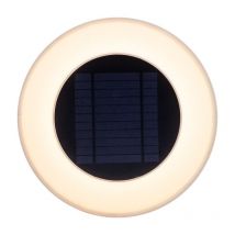 Wally Lampada da parete rotonda a carica solare. Dimensioni ø27x5 cm. Luce fredda a led. Prodotto in Spagna