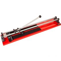 Cortador de cerámica mgł Walmer 400 mm, herramienta de corte preciso, guías planas 20x10 mm, color rojo