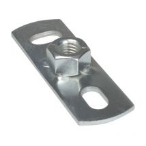Grundplatte 6703008 m 8x8mm, Stahl, elektrolytisch verzinkt - Walraven