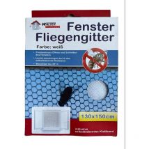 Insektennetz 130x150cm mit Klettband weiß Fliegengitter