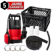 Walter Hochwasserschutz Set 500W, 10500 l/h, 7m Höhe, max. 35 °c, IPX8 Alu-Motor