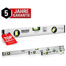 Walter Wasserwaagen Set mit 3 Libellen Längen 40, 60, 100 cm + Miniwasserwaage