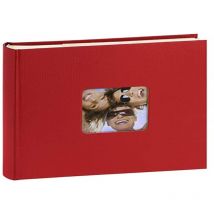 Walther Design - album fotografico rosso 200 foto 10 x 15 cm Album per appunti con copertina ritagliata, Fun ME-110-R