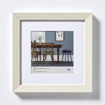 Walther - design bianca 20 x 20 cm con passe-partout, cornice in legno Fiorito EF220W