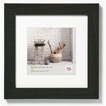 Walther - Design Cadre Carré 20 X 20 Pour Une Seule Photo 15 X 15 Cm, 24,5 X 24,5 Cm Hors Tout, Bois, Noir (ho220b)