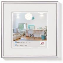 Walther Design - Cadre pour une seule photo New Lifestyle 20x20 plastique argent - Verre - Plastique - Argent - Mur - Carré (KV220S)
