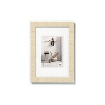 Walther Design - Marco de Fotos Blanco Crema 30 x 40 cm con passepartout, Marco de Madera Home HO040W